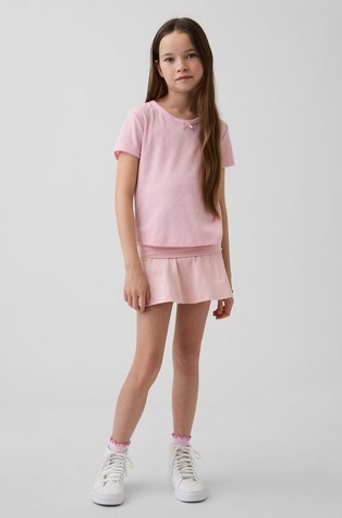 Suknja s uvrnutim obrubom i ušivenim kratkim tajicama za djevojčice