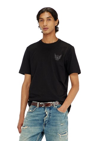 Cotton T-shirt with logo motif