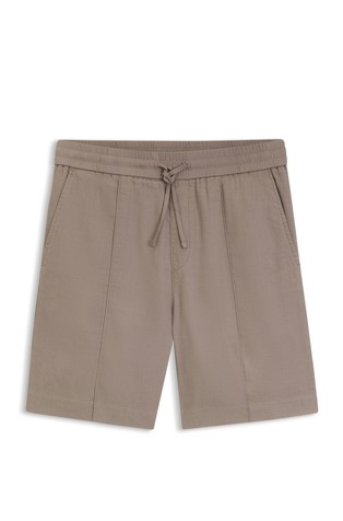 Straight-fit shorts in a linen blend