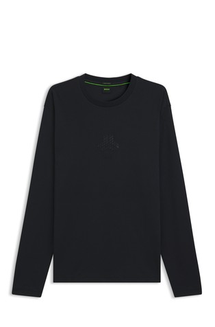 Pamučna majica dugih rukava s logo otiskom