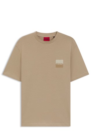 Relaxed fit pamučna majica s logotipom sprijeda i straga