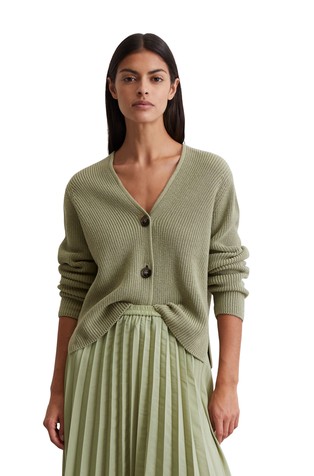 V-neck cardigan in organic cotton