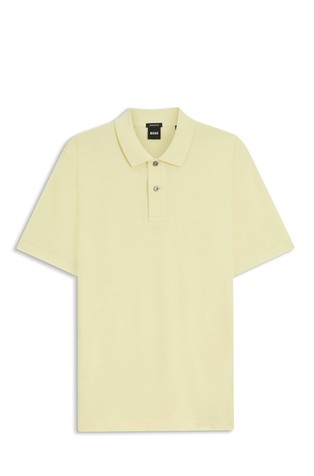 Short sleeved polo shirt in cotton piqué