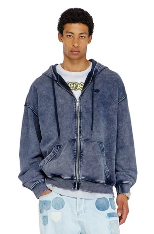 Zip-up hoodie in organic cotton