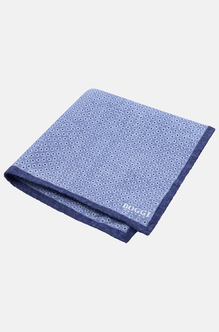 Svilena džepna maramica s geometrijskim mikrouzorkom