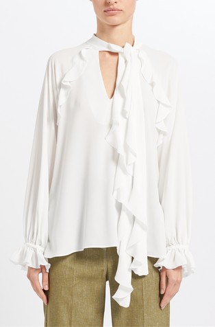 Relaxed fit košulja s volanima