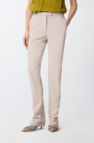 Straight trousers in cotton-blend