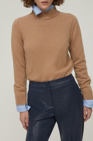 Slim fit pleten pulover od kašmira