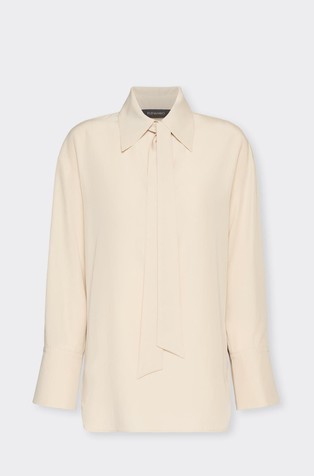 Oversized košulja od mješavine tencela  s trakom za vezanje