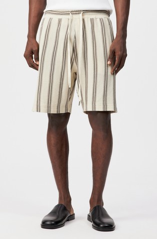 Striped cotton shorts