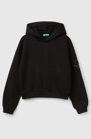 Pulover s kapuljačom i šljokicama