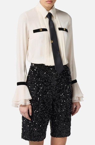 Kratak kombinezon s kravatom i šljokicama