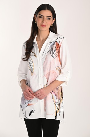 Shirt with front  floral print
