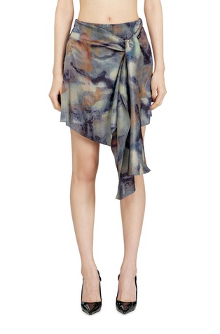 Kratke hlače s uzorkom i dizajnom suknje sprijeda