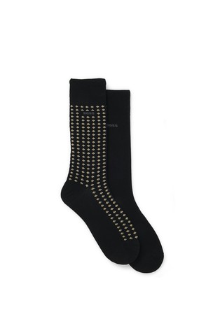 Two-pack of regular-length socks in cotton-blend