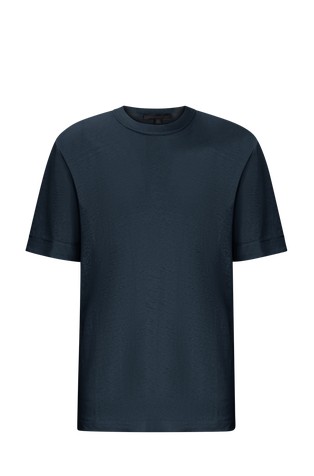 Rebrasta majica od mješavine lana