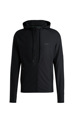 Active-stretch pulover s kapuljačom i logo detaljima