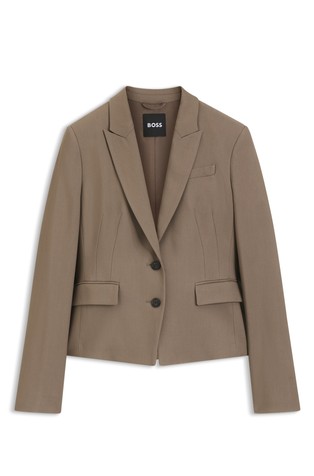 Slim-fit blazer in stretch gabardine