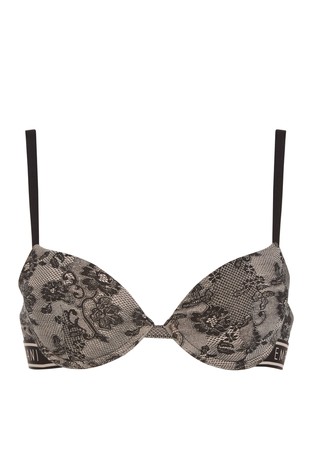 Čipkast grudnjak s logo elastikom