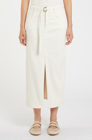 Monochrome  midi suknja s remenom