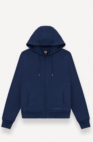 Full-zip cotton hoody