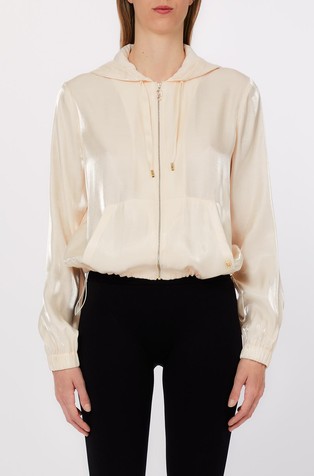 Laminated hooded jacket