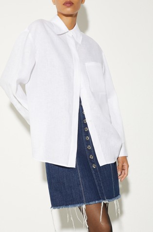 Relaxed fit linen shirt