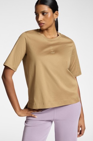 Pamučna majica s detaljima od mikrozakovica