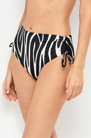 Donji dio kupaćeg kostima s visokim strukom i zebrastim uzorkom