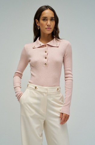 Polo with gold buttons