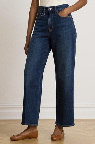 Relaxed fit jeans hlače s visokim strukom i ravnim nogavicama