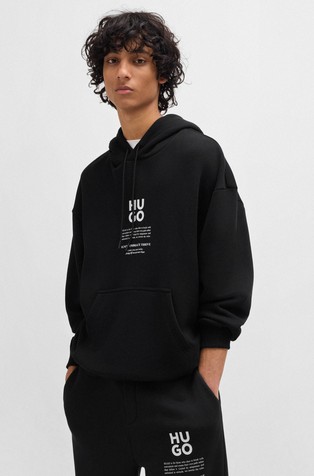 Oversize fit pulover od mješavine pamuka s otiskom straga