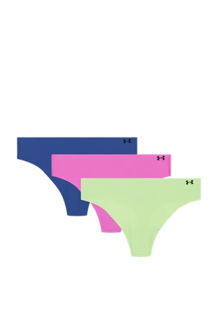 UA Pure Stretch 3-Pack No Show Thong