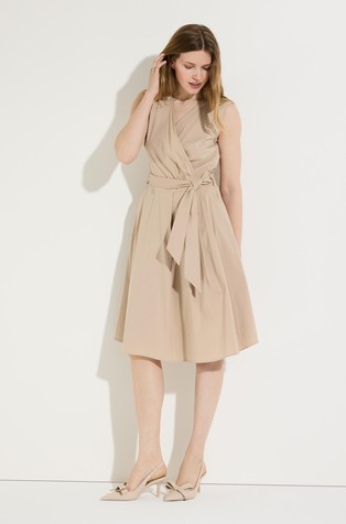 Wrap-style sleeveless dress