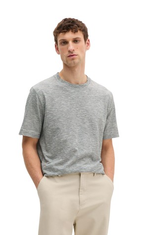 Striped regular in slub jersey fabric