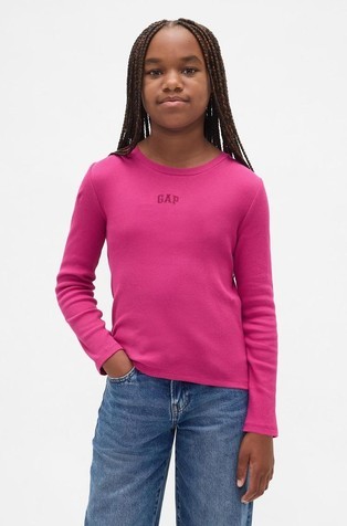 Gap logo rebrasta majica dugih rukava za djevojčice