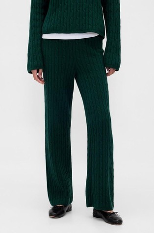 CashSoft Cable-Knit Sweater Pants