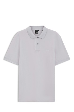 Short sleeved polo shirt in cotton piqué