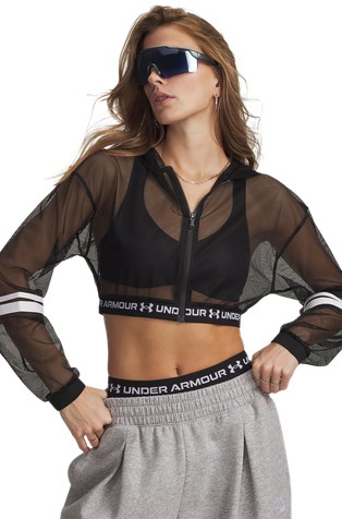 HeatGear® kratak mrežast pulover s kapuljačom