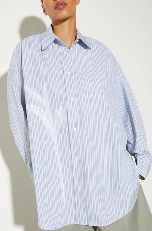 Loose fit košulja od pamučnog popelina s vezom