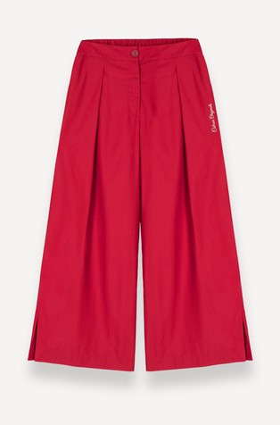 Wide Cotton Poplin Trousers