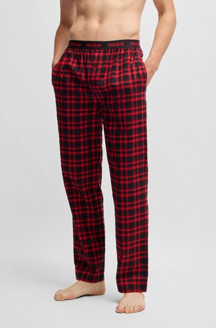 Pamučni donji dio pidžame s kariranim uzorkom