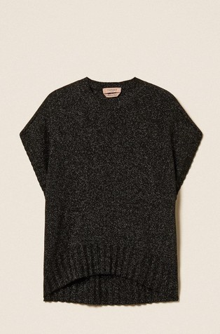 Wool and cashmere jumper with lurex