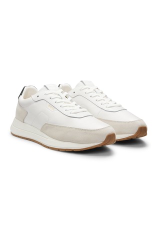 Kožne tenisice s obrubima od brušene kože