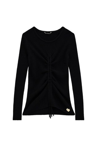 Rebrasto pletena majica od mješavine viskoze