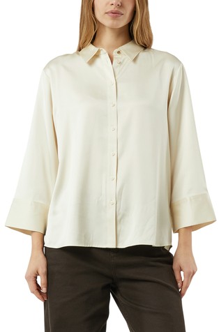 Satin blouse with 3/4 sleeves