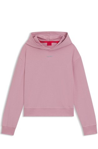 Pulover od rastezljivog jerseya s kapuljačom i logo otiskom