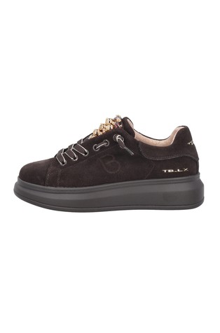 Jungle suede sneaker with jewel accessory