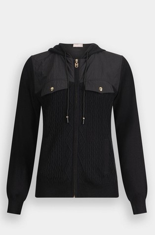 Kardigan od mješavine viskoze s kapuljačom