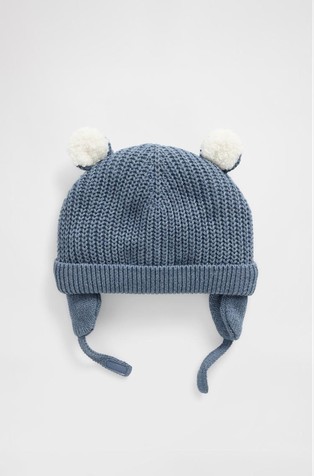 Pletena podstavljena kapa za bebe